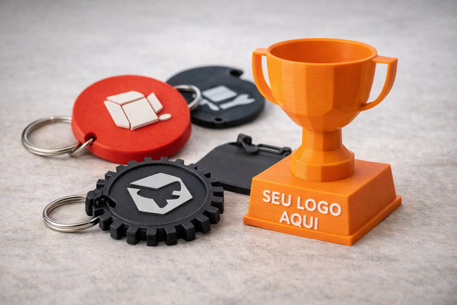 Brindes corporativos personalizados em impressão 3D