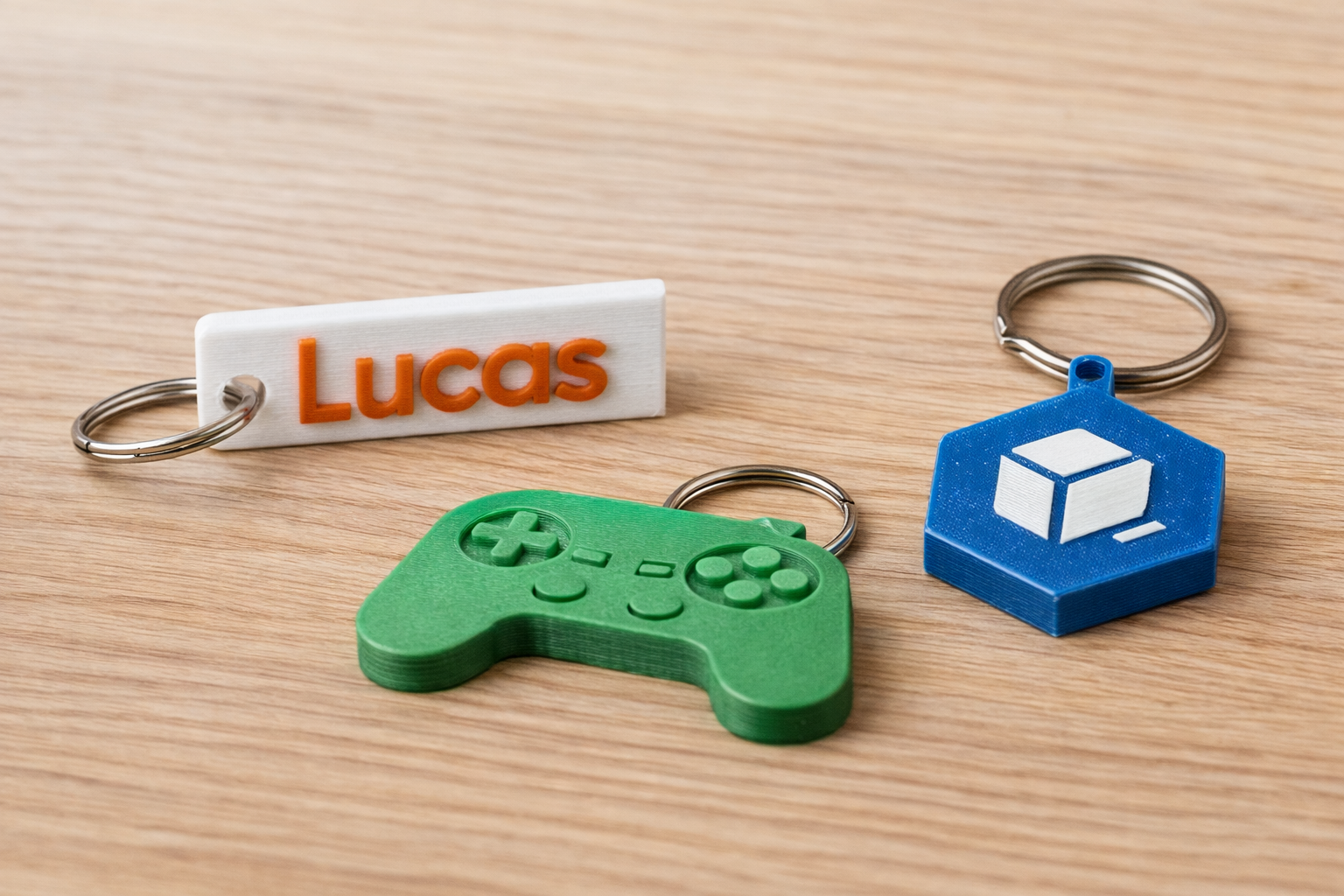 Chaveiros personalizados em impressão 3D